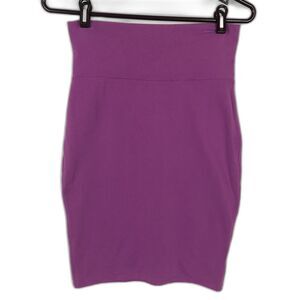 Athleta Purple Fold Over Stretch Tactel Pencil Skirt Women's Size XS Tactel